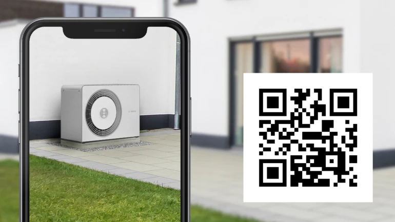 Vizualizează acum în realitate augumentată pompele de căldură Bosch!