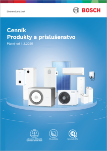 Cenník produktov tepelnej techniky BOSCH 2025 Cenník produktov tepelnej techniky BOSCH 2025