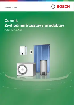 Cenník zostáv tepelnej techniky BOSCH 2026