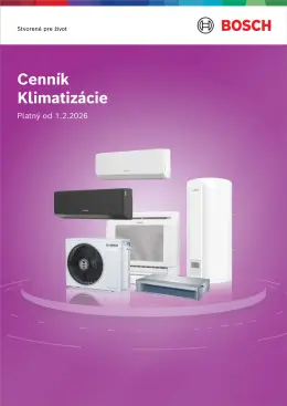 Cenník klimatizačných jednotiek BOSCH 2026