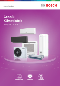 Cenník klimatizačných jednotiek BOSCH 2026