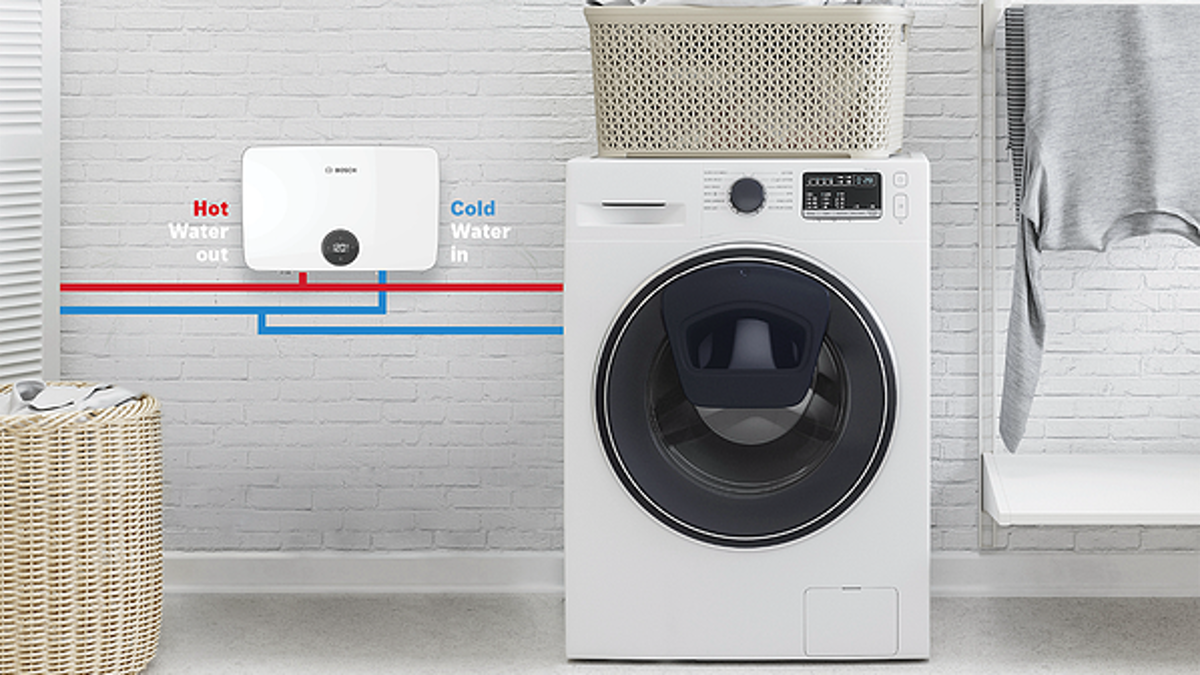 Electric tankless water heater underneath sink Electric tankless water heater underneath sink