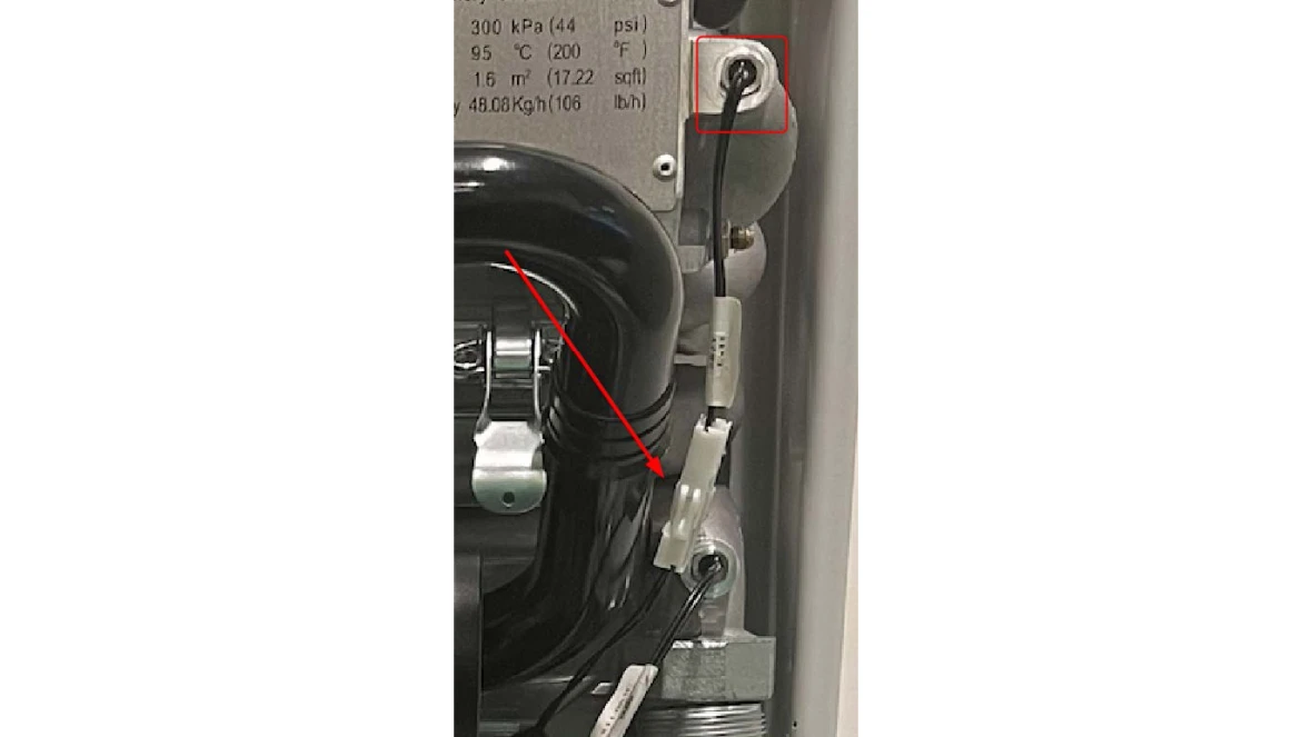 Verify temperature of the boiler block