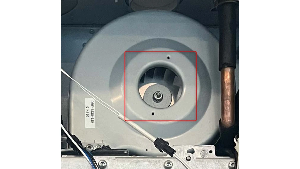 Check the fan for the metal screen or paper filter.