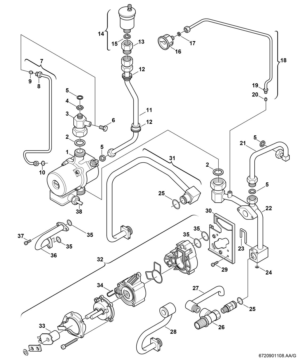 Spare Part Image for Pumpe/Hydraulikschalter