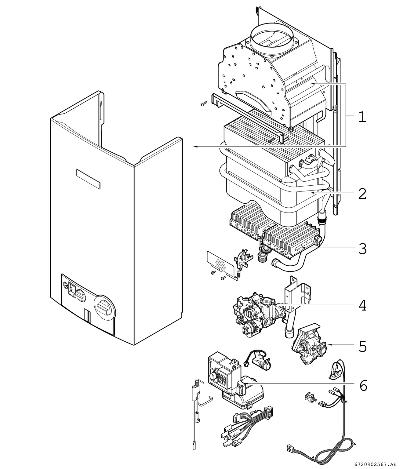 Product Explosion Image for Therm 4200