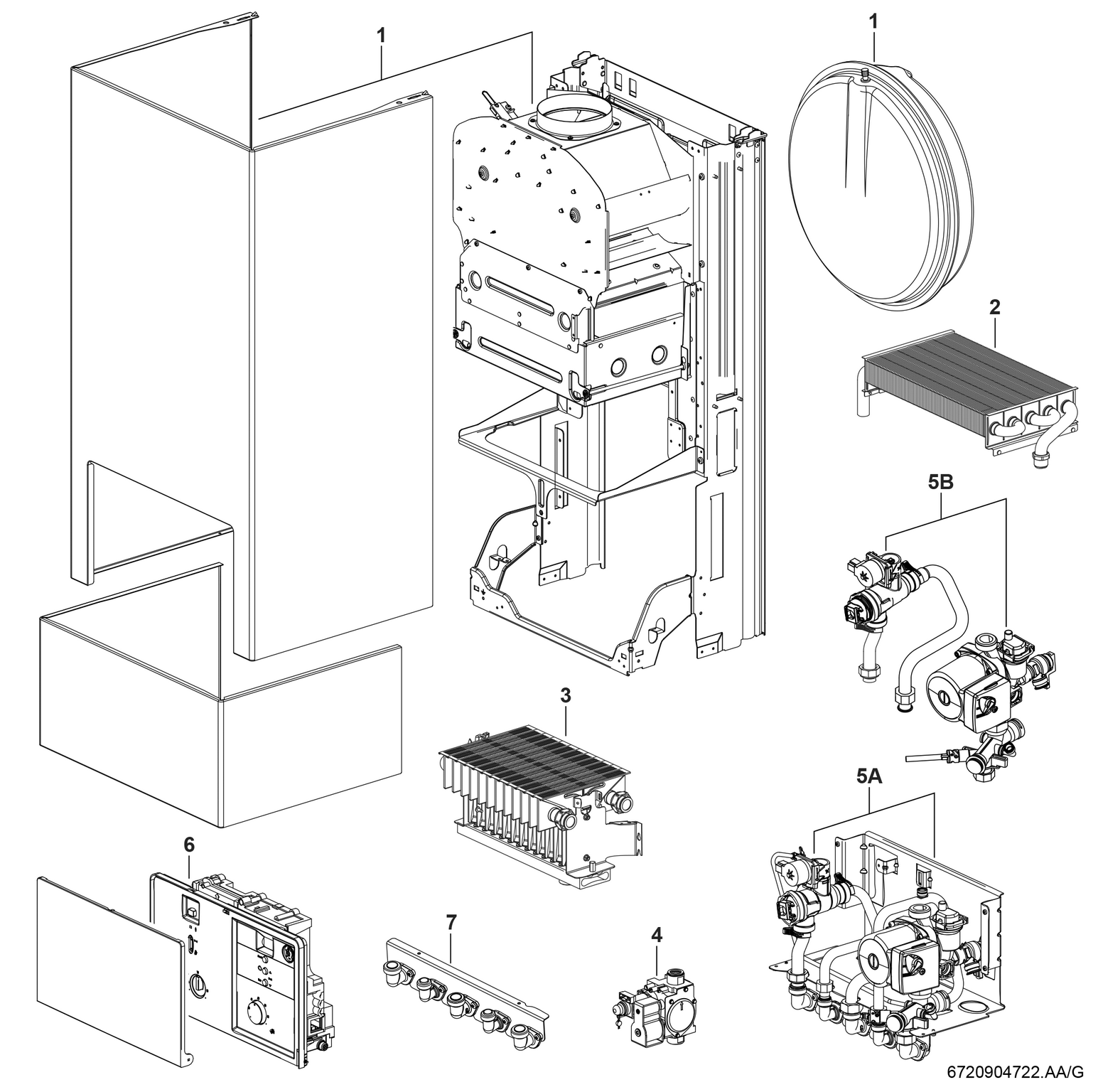 Product Explosion Image for HG15W-24LL(G25)"DE"