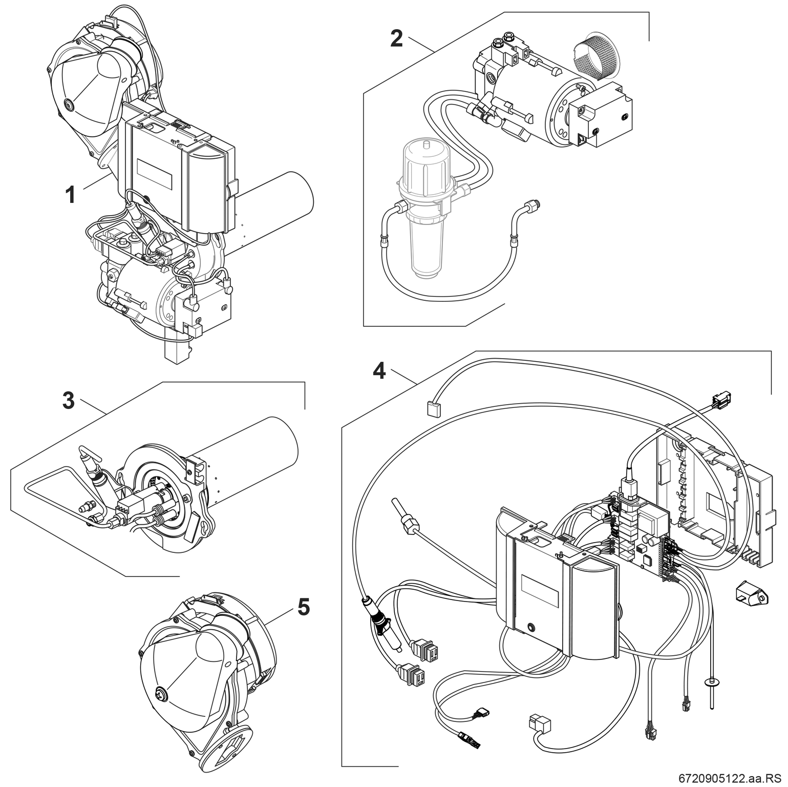 Product Explosion Image for Ölbrenner BZ 1.0-27 KUB 27-3