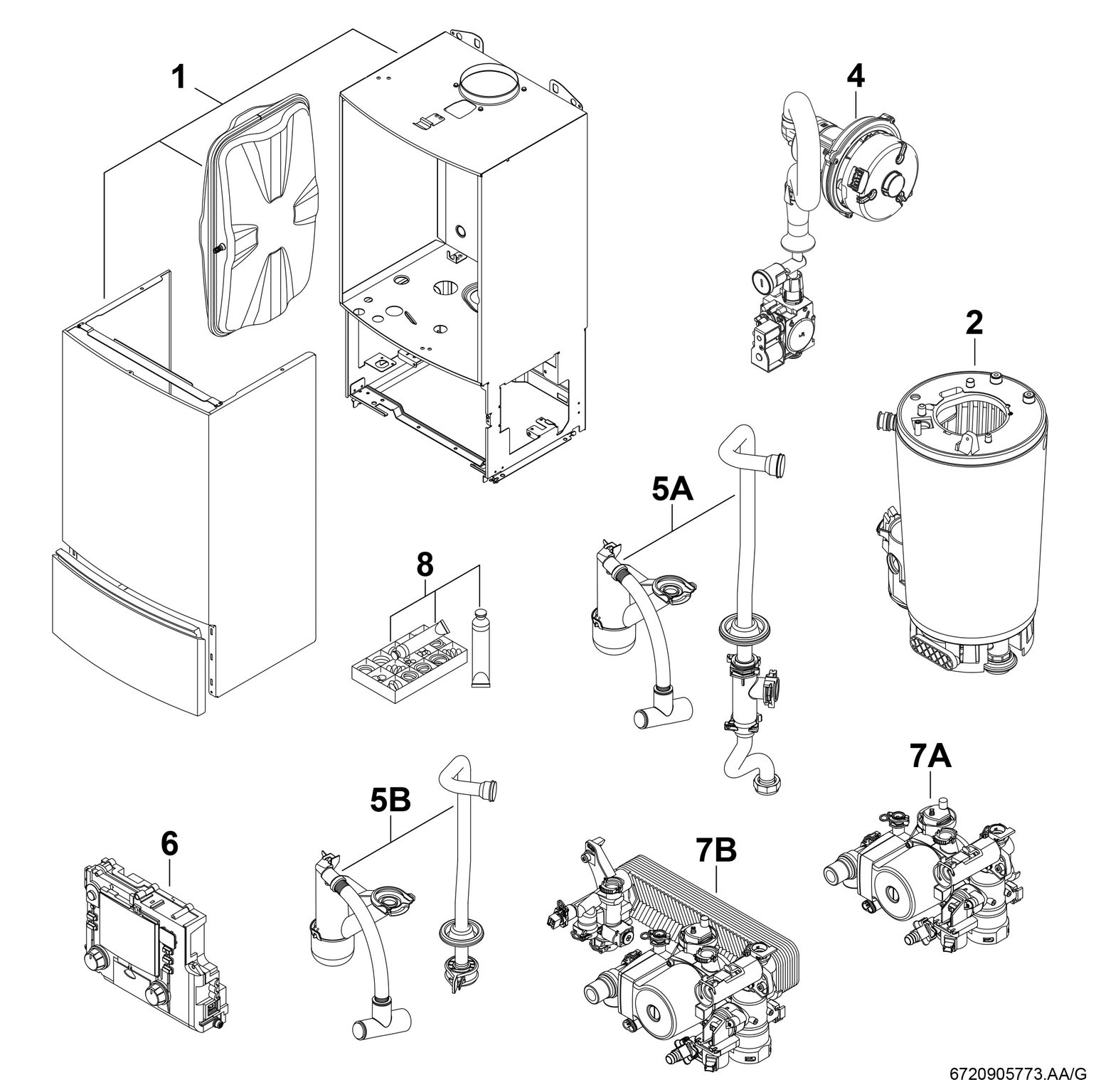 Product Explosion Image for Cerapur-Eco