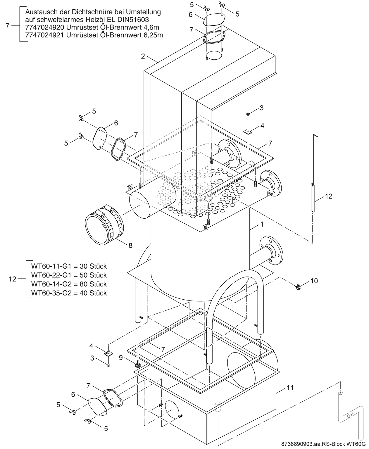 Spare Part Image for Echangeur de chaleur WT 60G