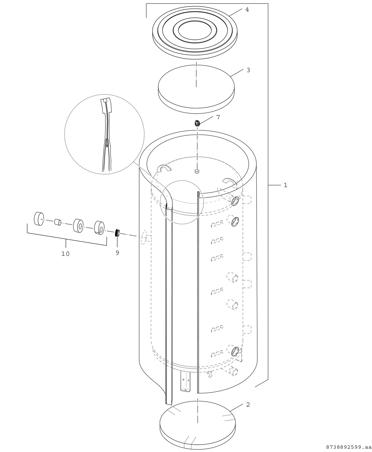 Spare Part Image for Ballon tampon 500 - 1000L   80mm
