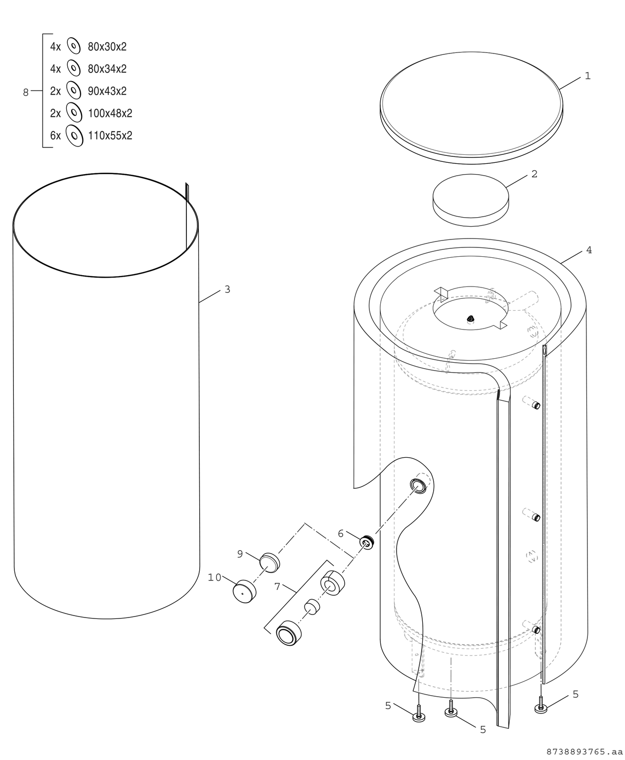 Spare Part Image for Bufferboiler BH 500-6 ERZ