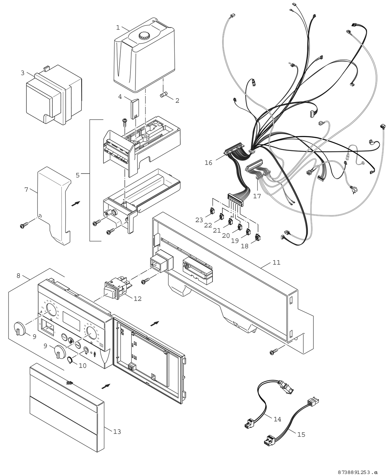 Spare Part Image for Bedienfeld/Kabelbaum