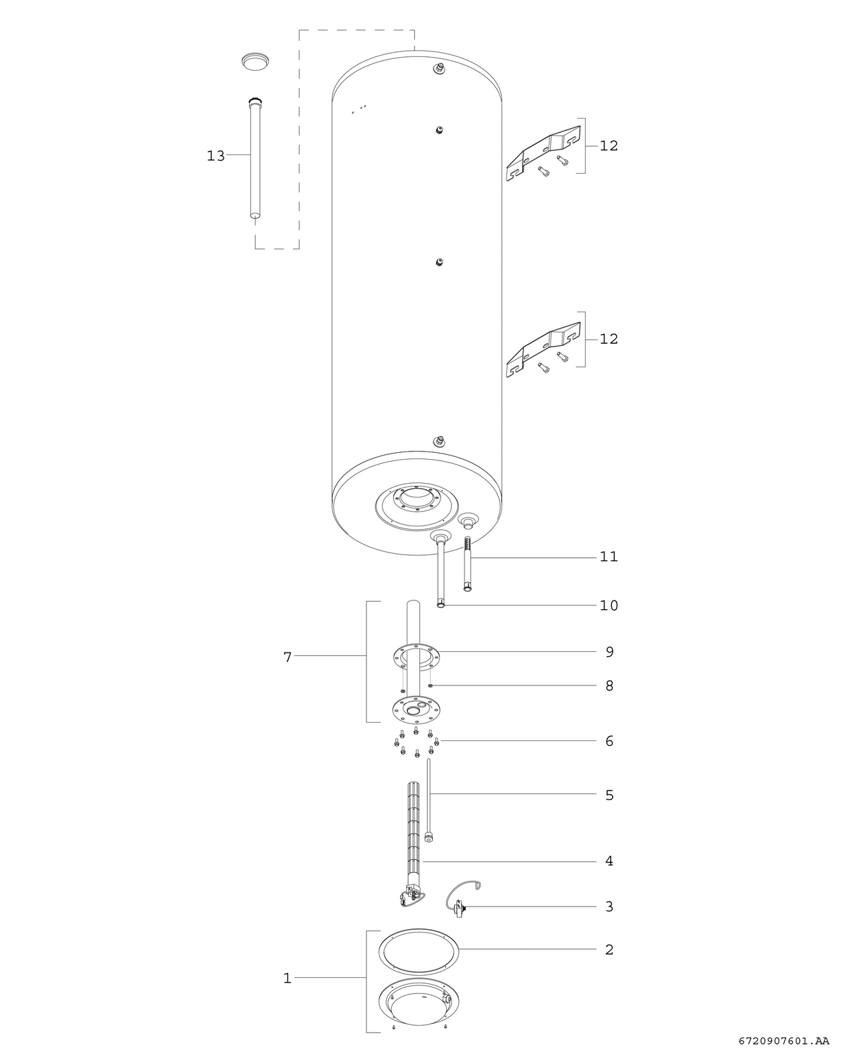Spare Part Image for HP-Split (tank 190L)