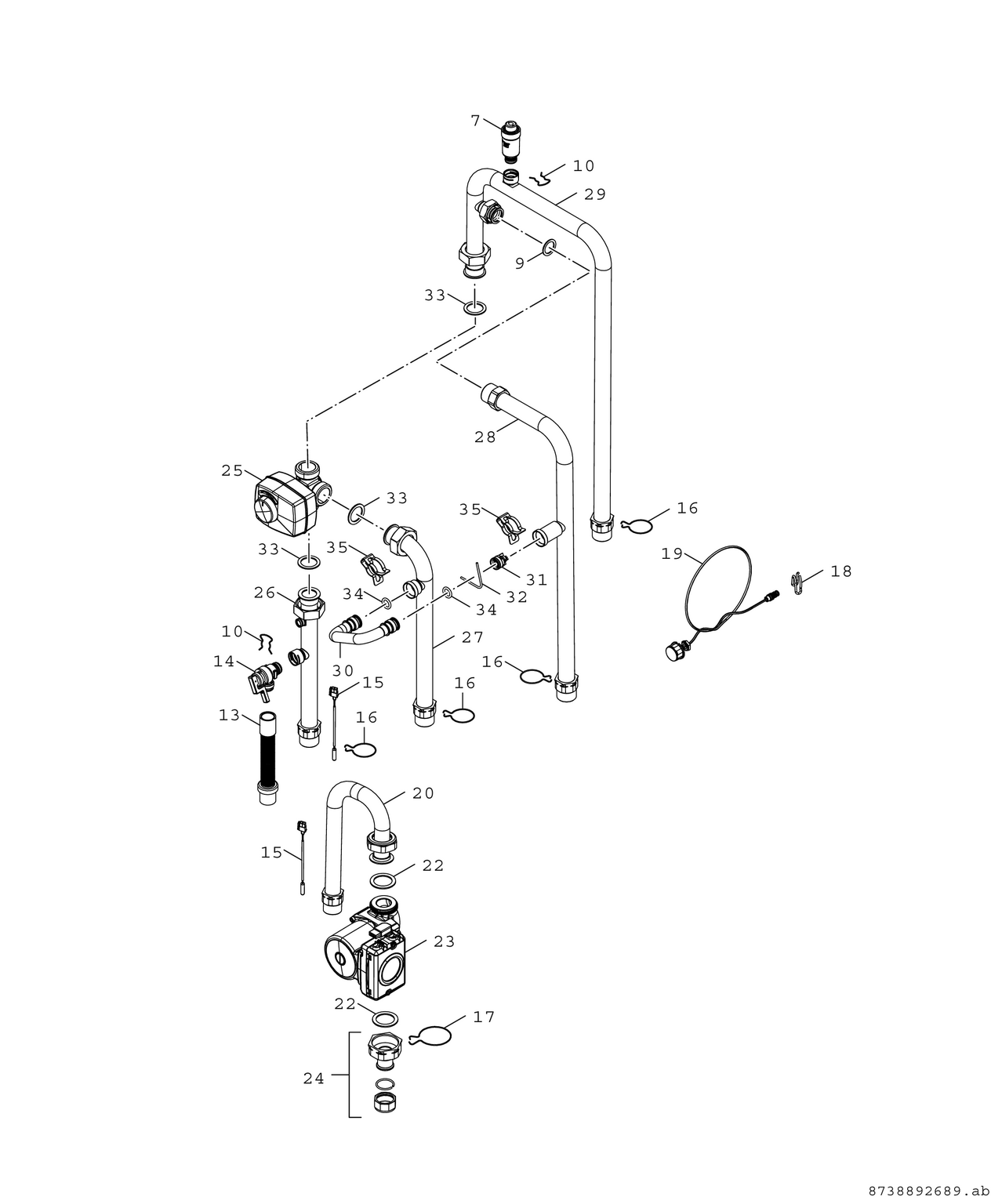 Spare Part Image for Rohrgruppe HL