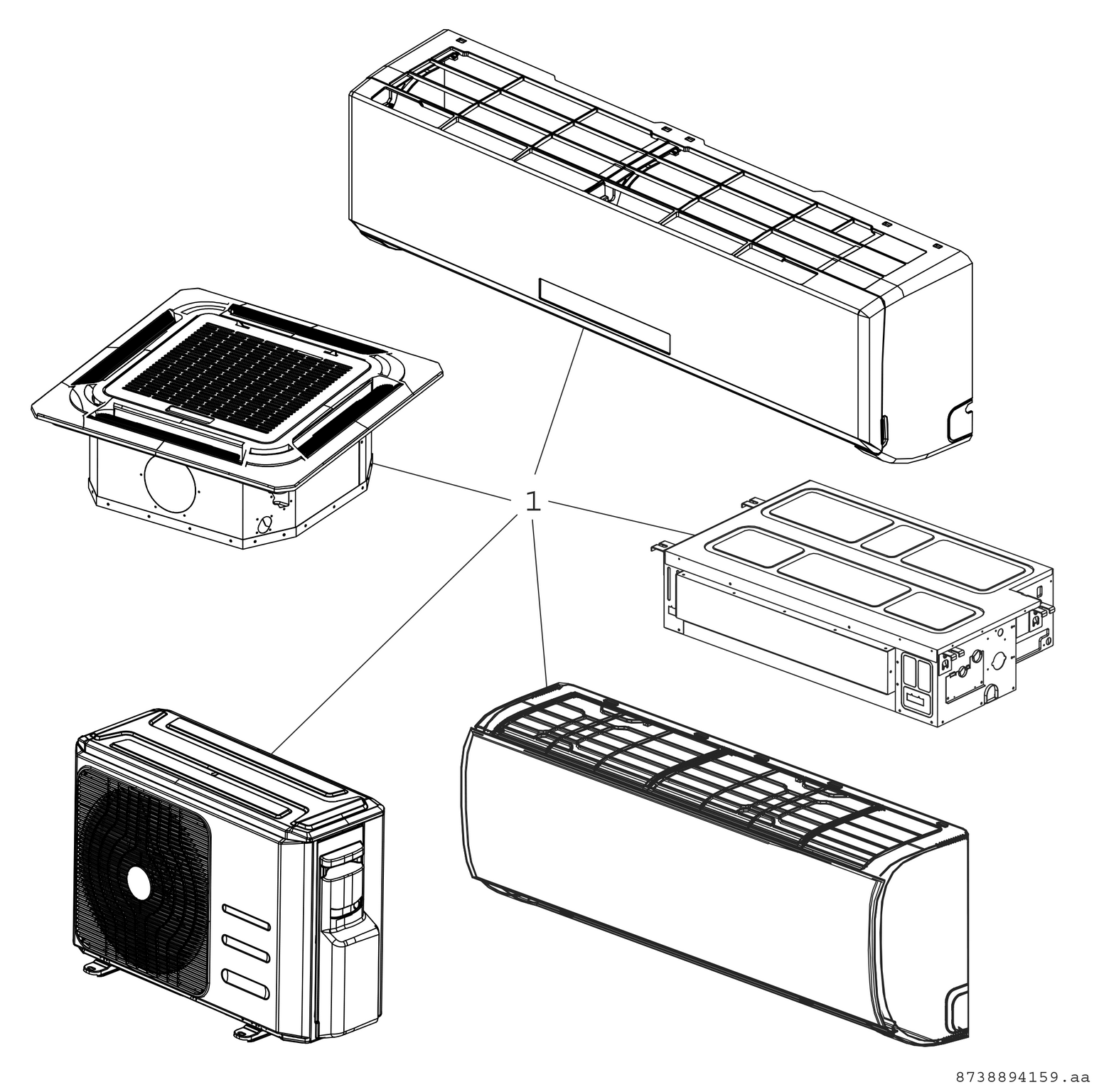Product Explosion Image for Climate 5000 MS