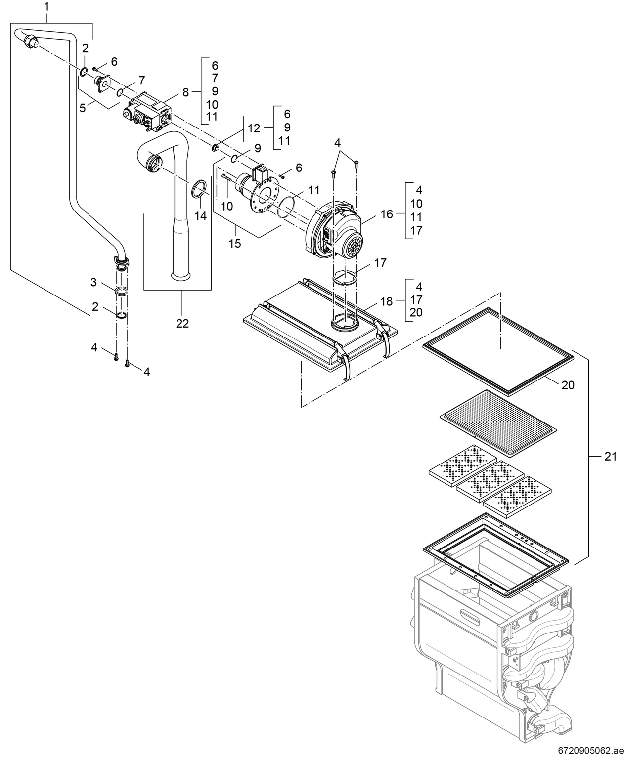 Suprapur - KBR 98-3 A 23 - Gasarmatur 98kW - Ersatzteilkatalog