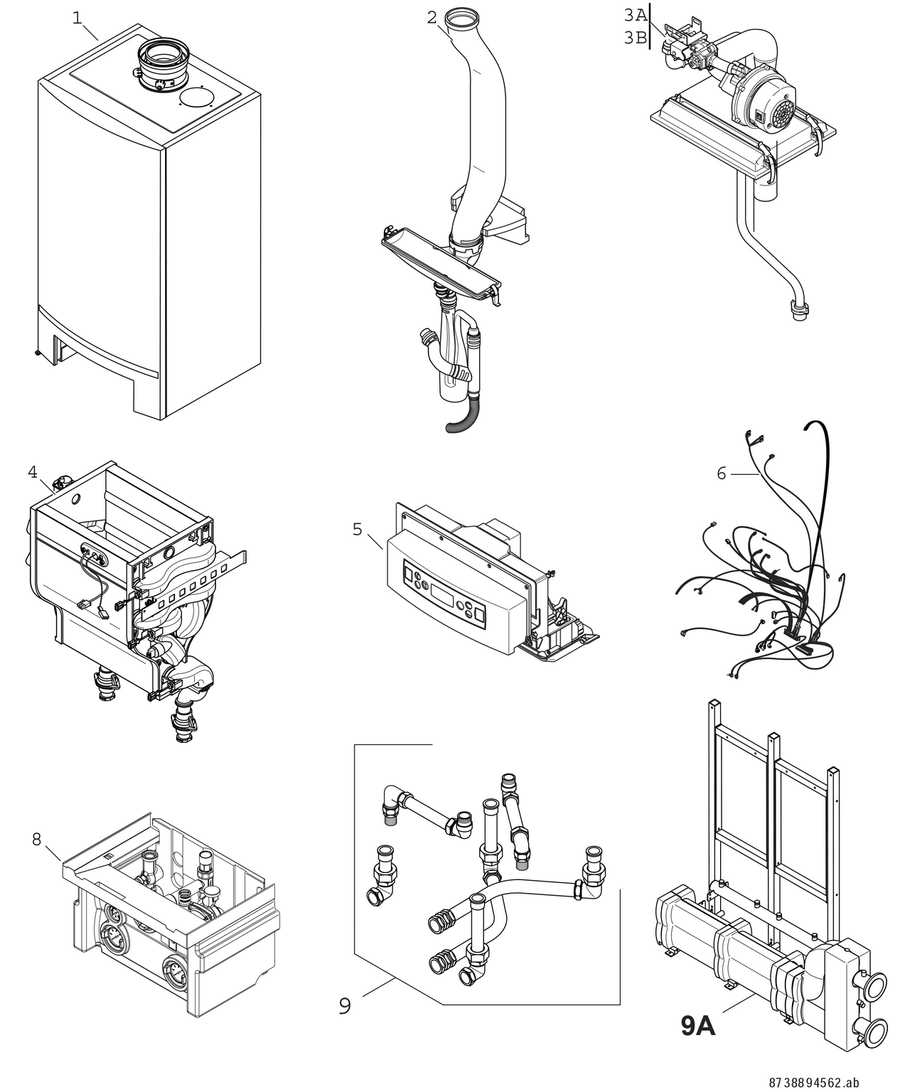 Product Explosion Image for Condens 5000 W