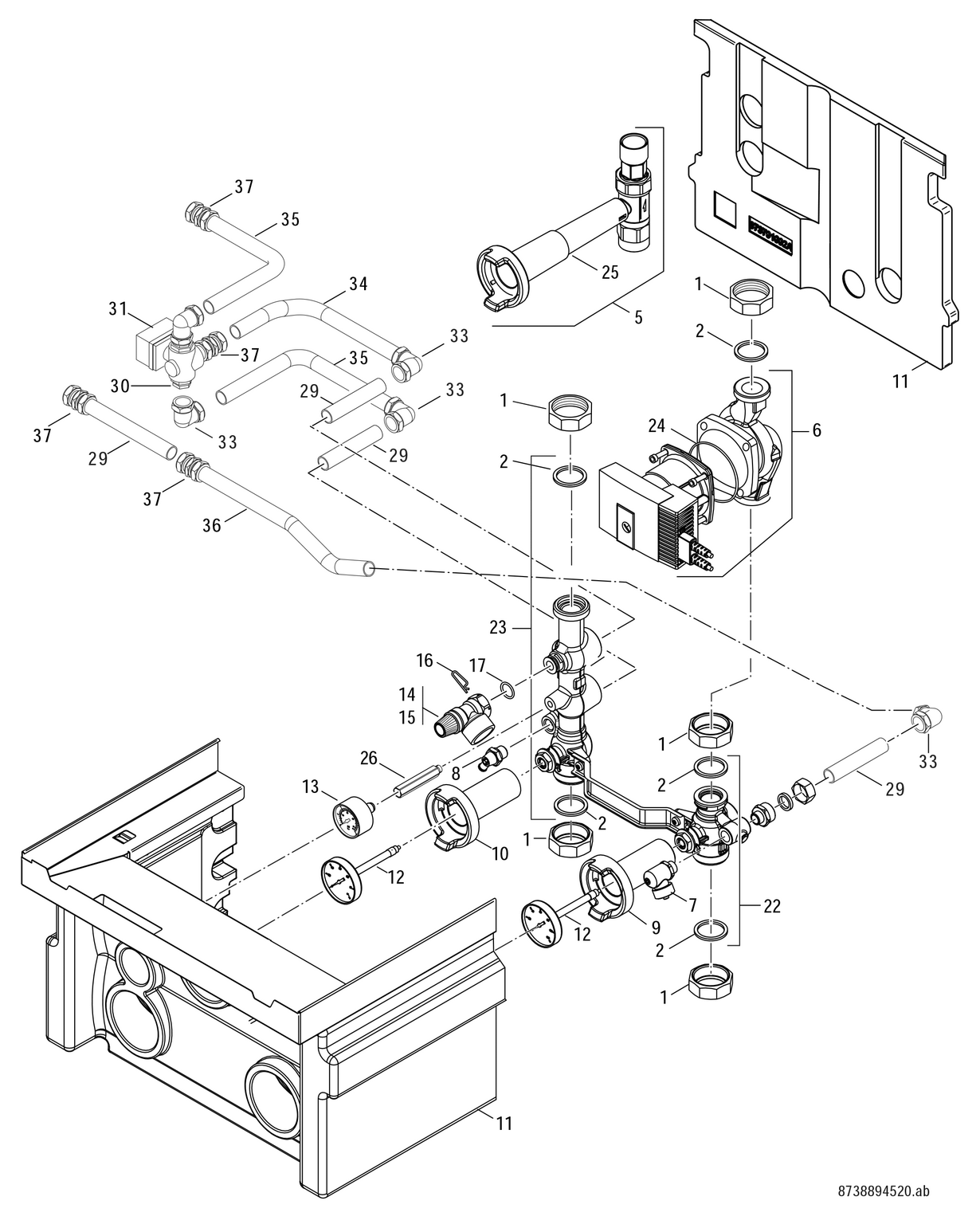Spare Part Image for Kit de raccordement