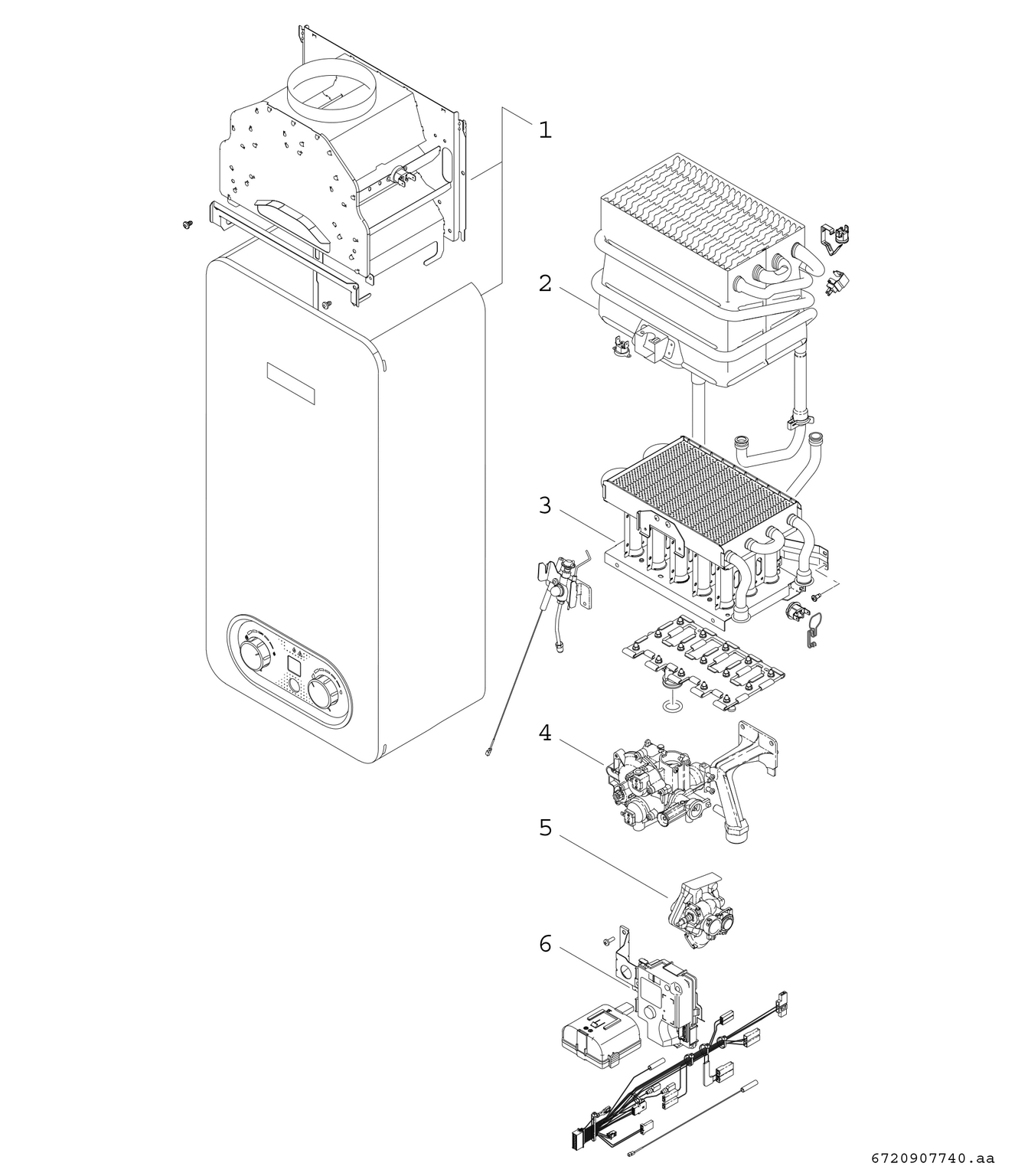 Product Explosion Image for Therm 4200
