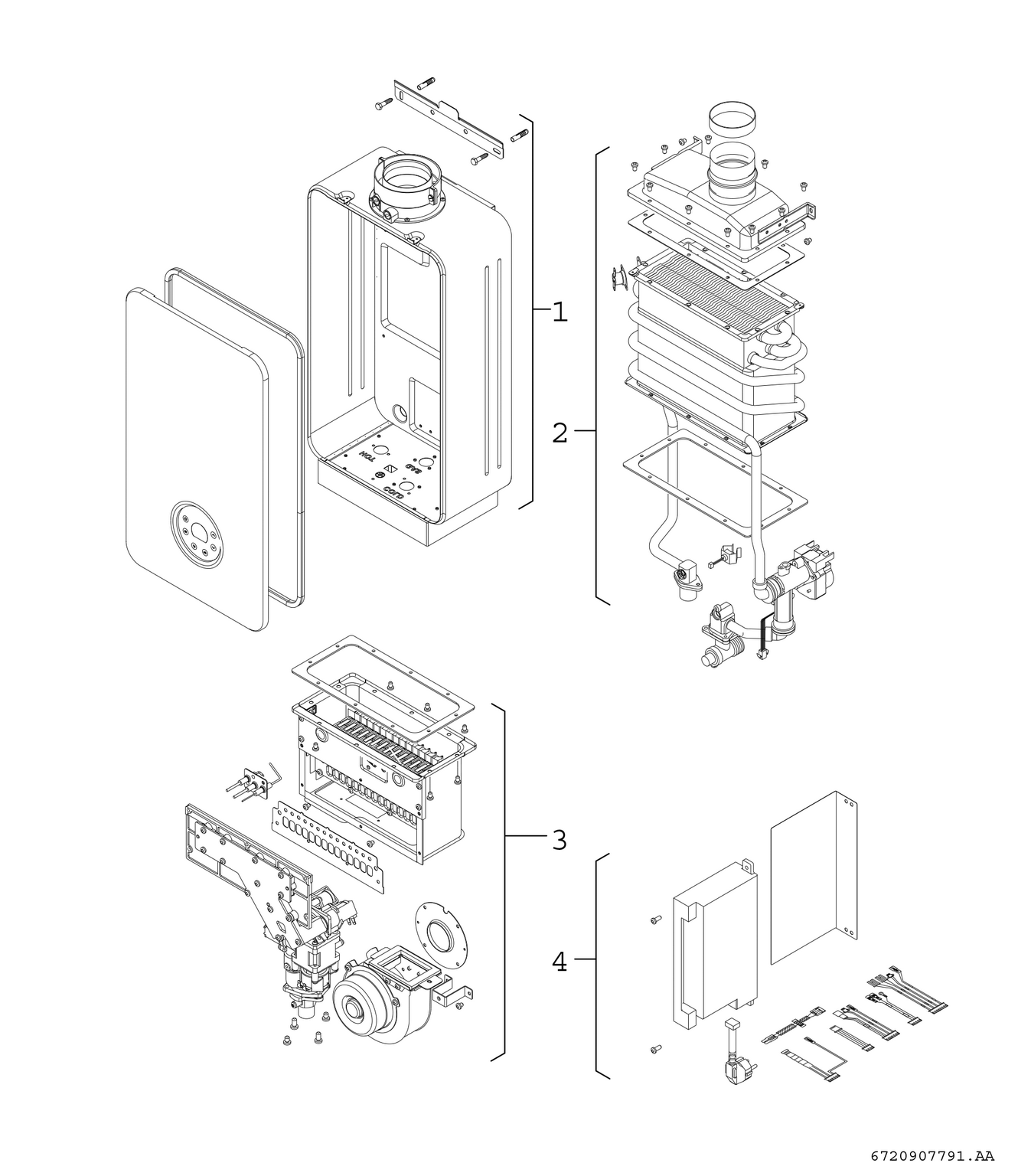 Product Explosion Image for Therm 5700 S
