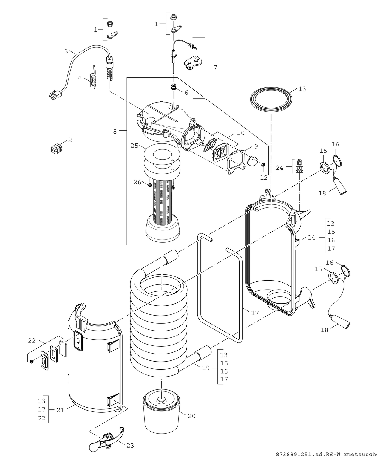 Spare Part Image for Wärmetauscher