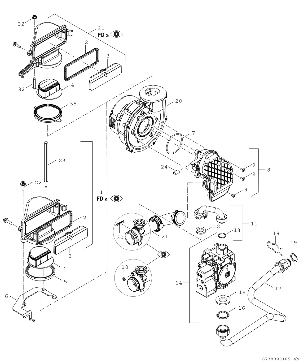 Spare Part Image for Bloc gaz