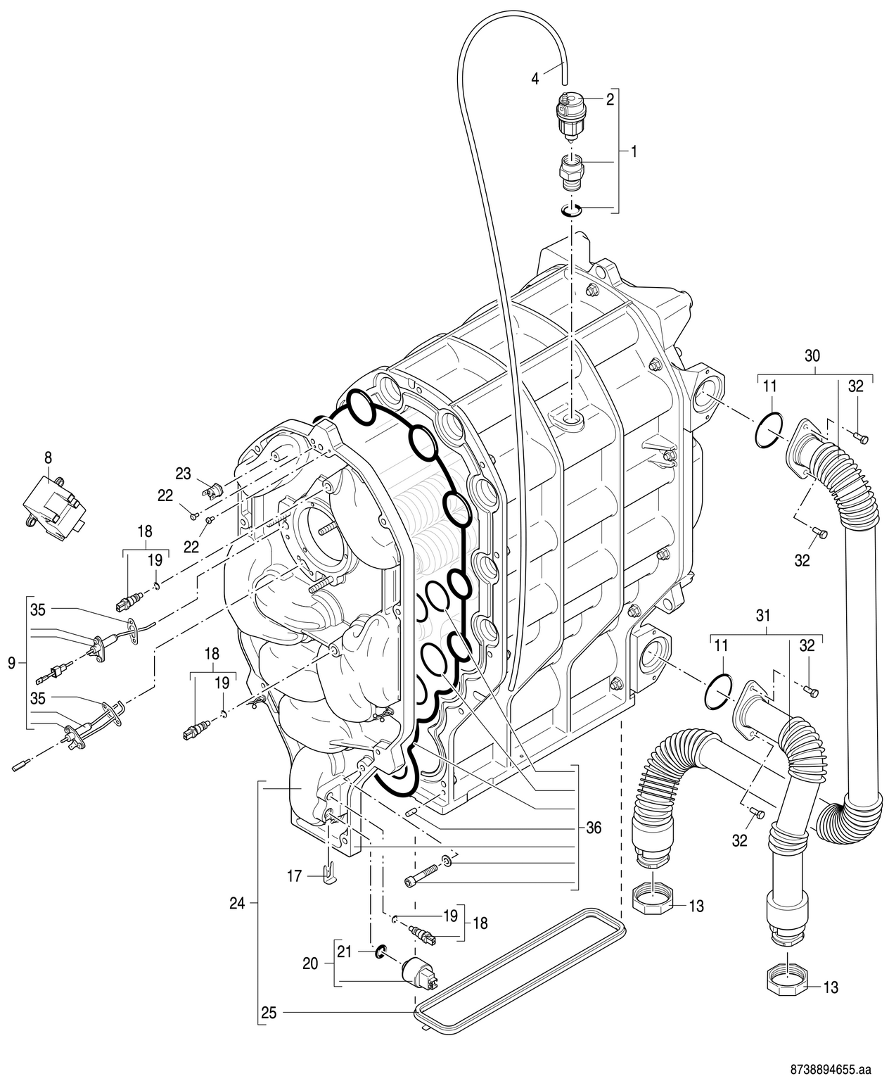 Spare Part Image for Wärmetauscher 125-150 kW