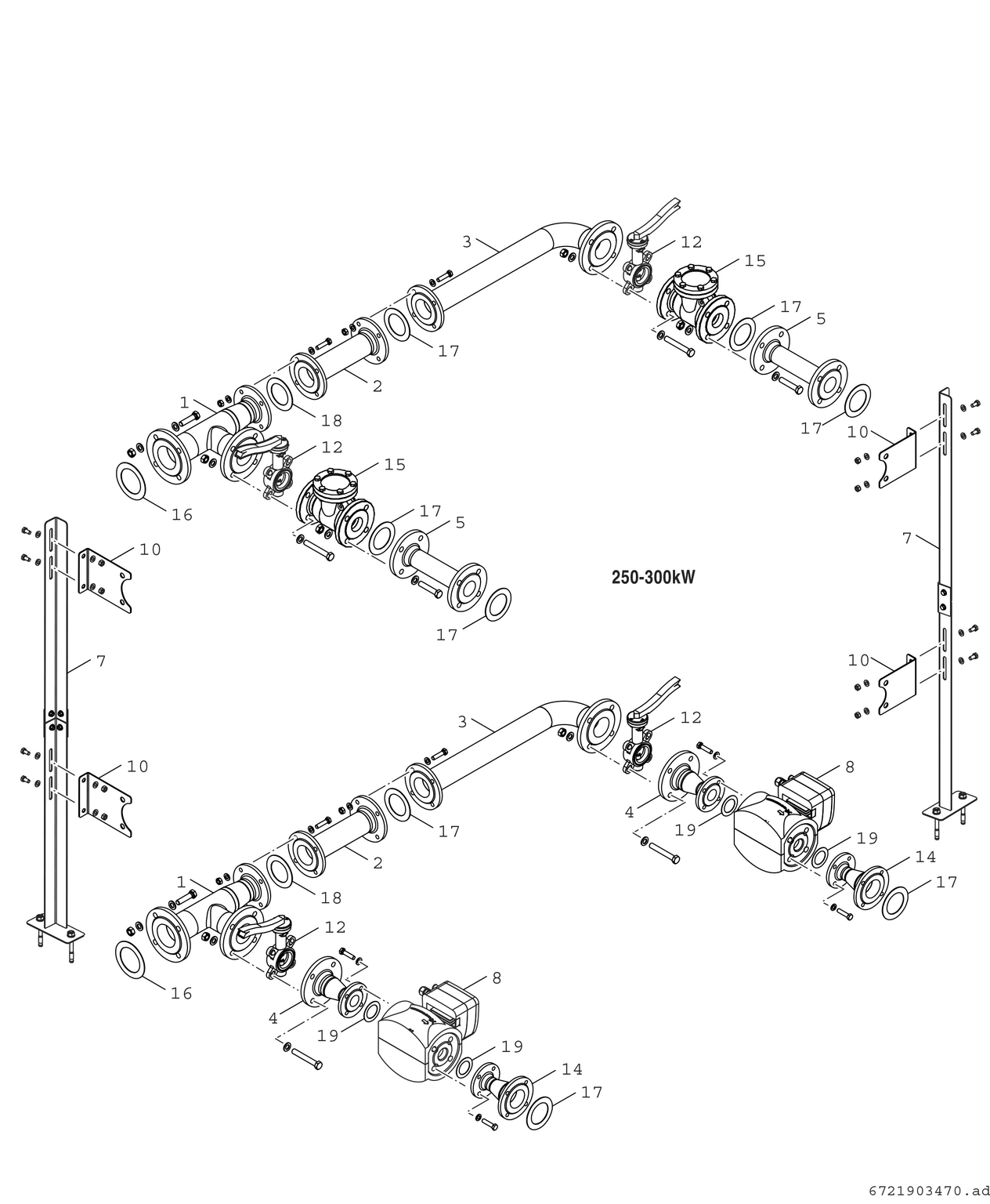 Spare Part Image for KB372 Kaskade 250 - 300kW mit Pumpe