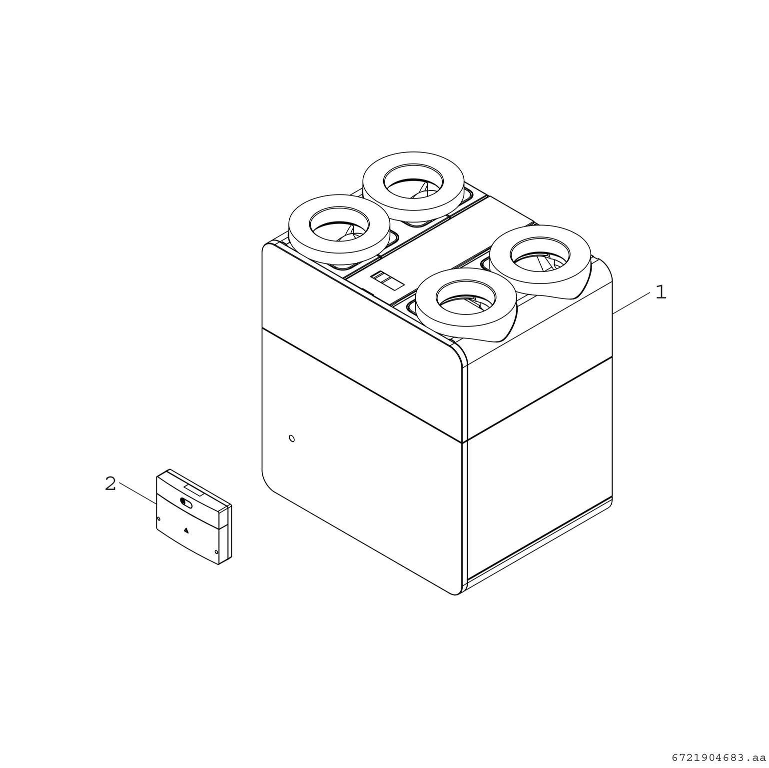 Product Explosion Image for Vent 5000 C