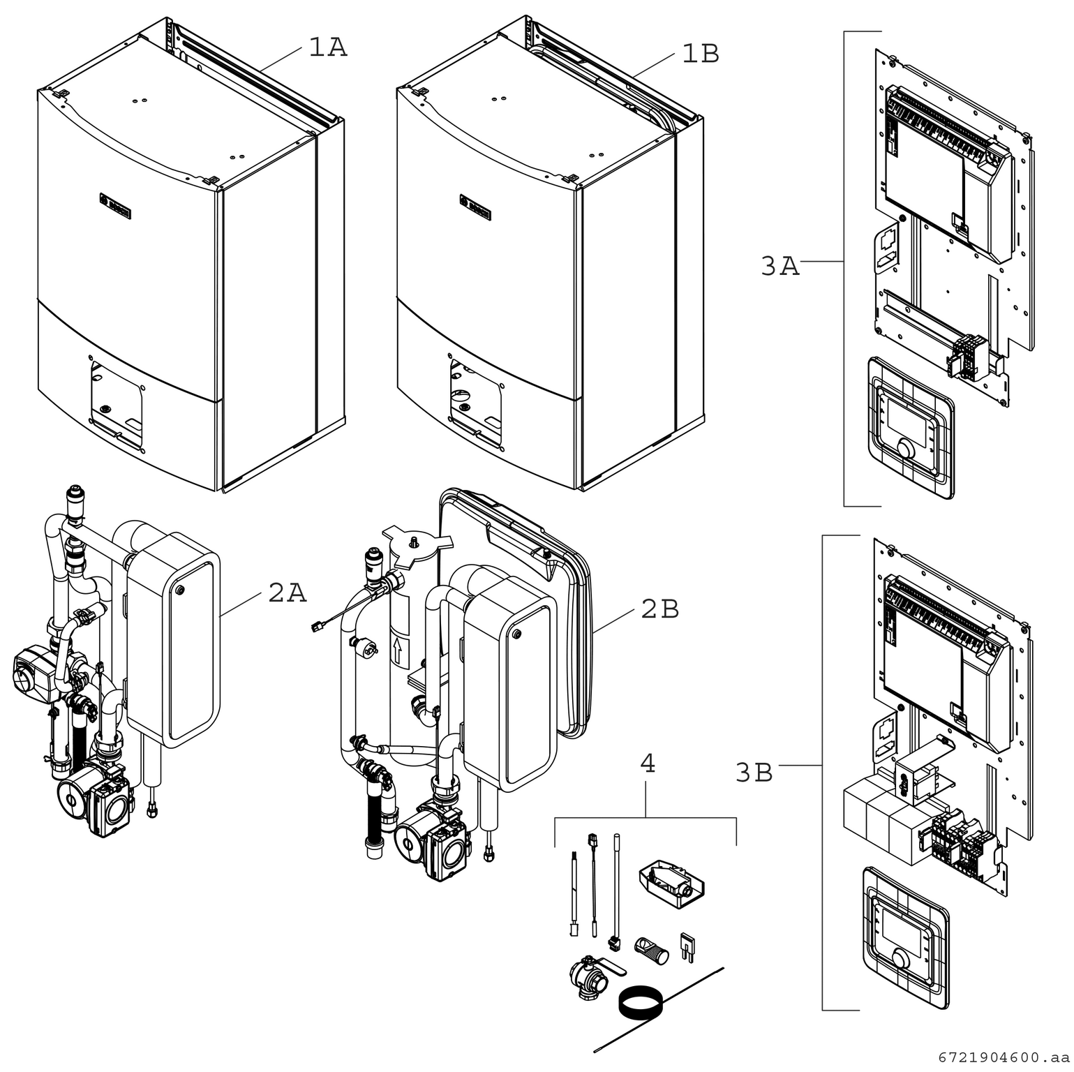 Product Explosion Image for Compress 3400i AWS