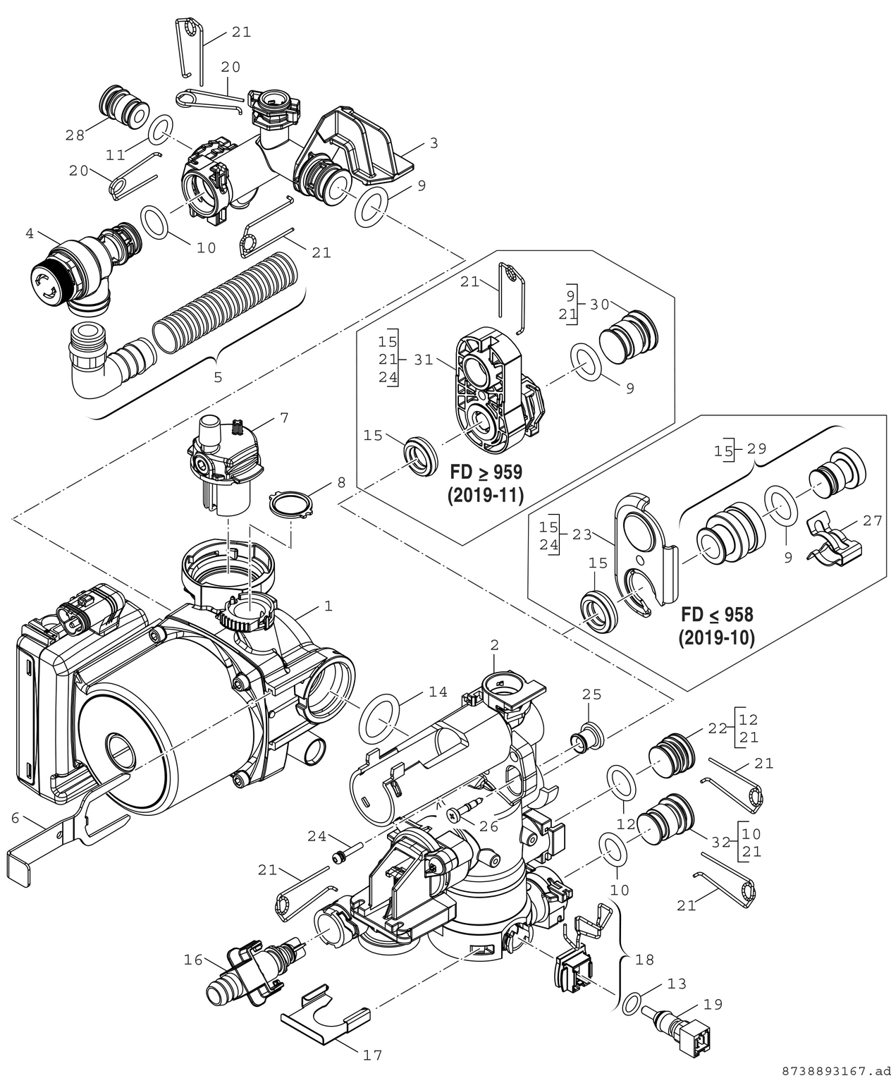 Spare Part Image for Corps hydraulique