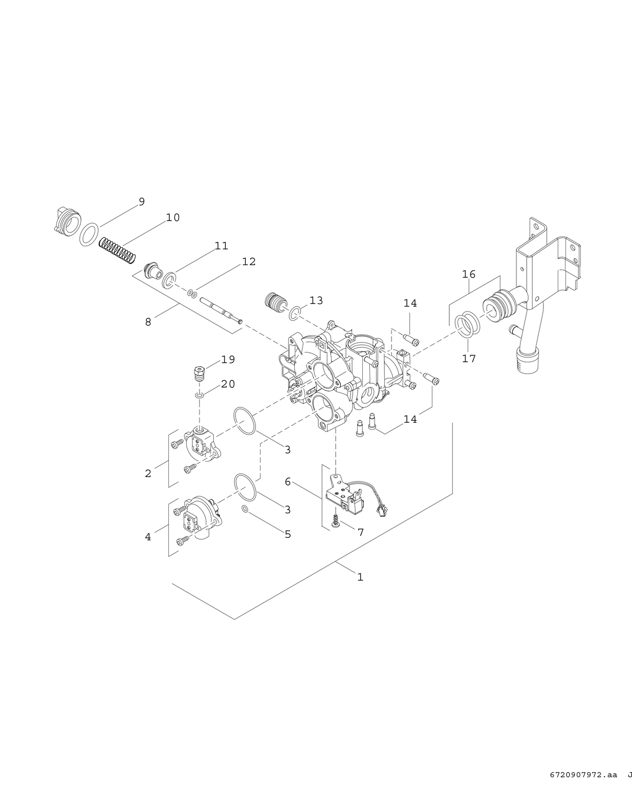 Spare Part Image for Bloc gaz