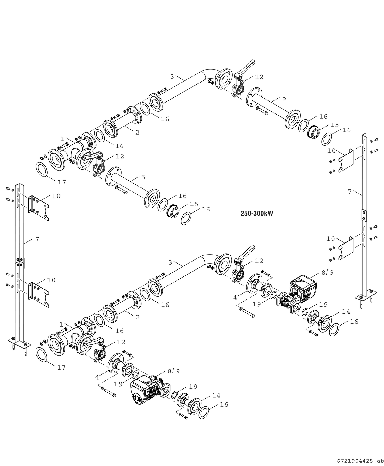 Spare Part Image for KB372 Kaskade 250 - 300kW mit Pumpe