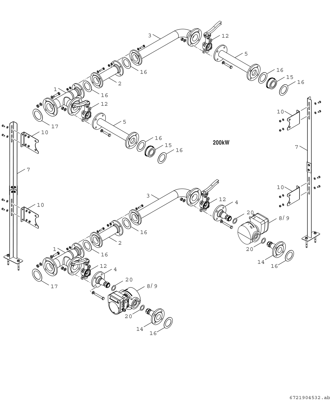 Spare Part Image for KB372 Kaskade 200kW mit Pumpe