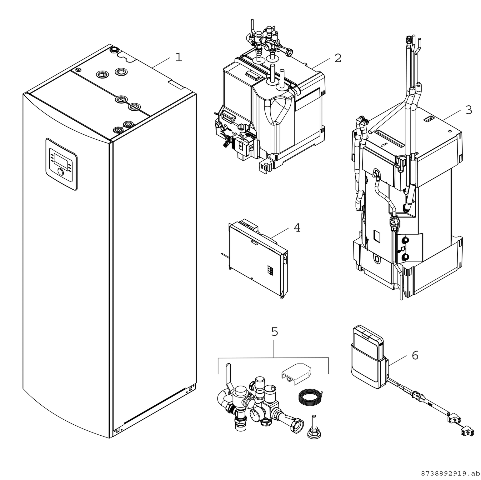 Product Explosion Image for Compress 6000 AW
