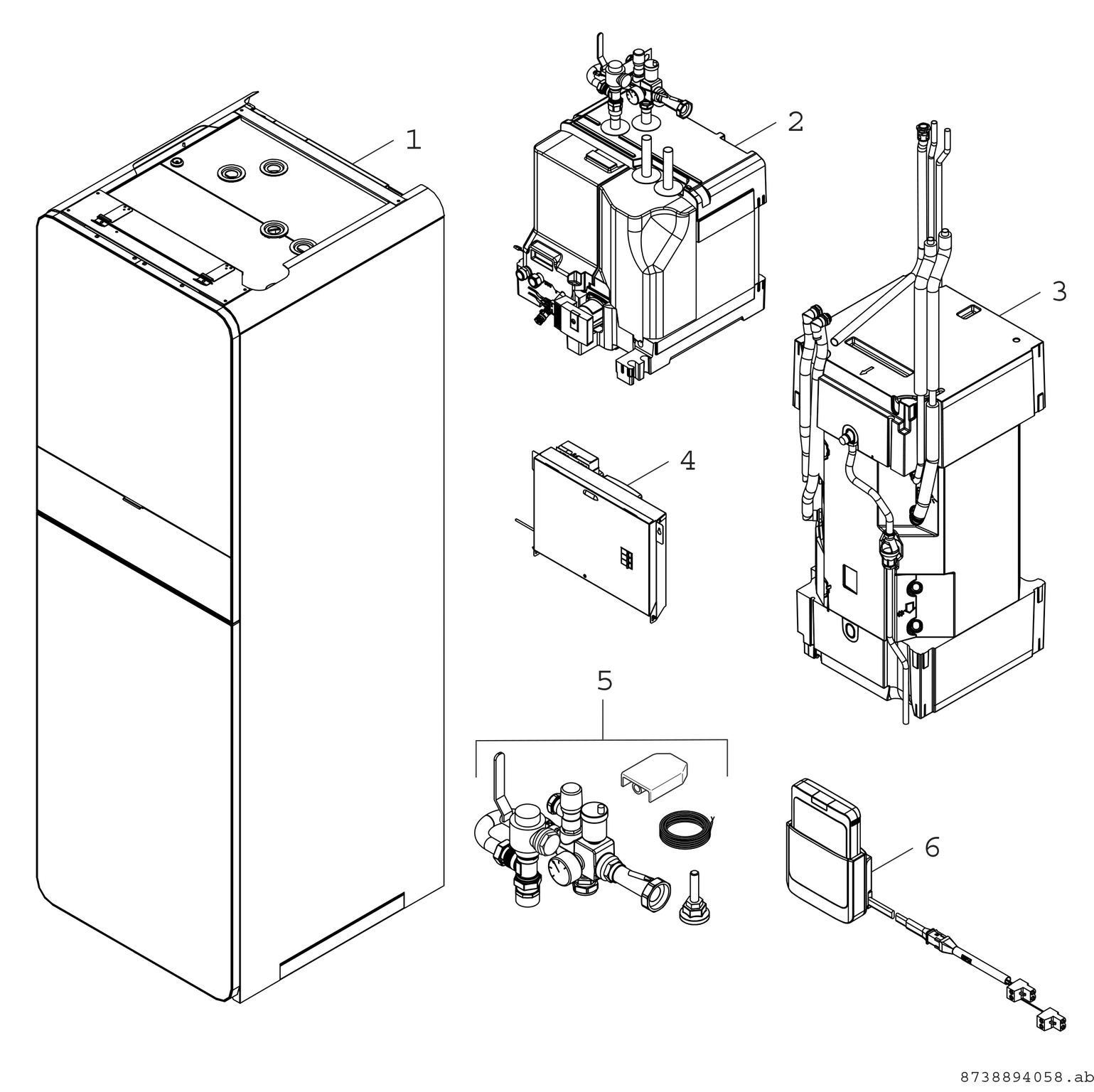Product Explosion Image for Compress 7000i AW