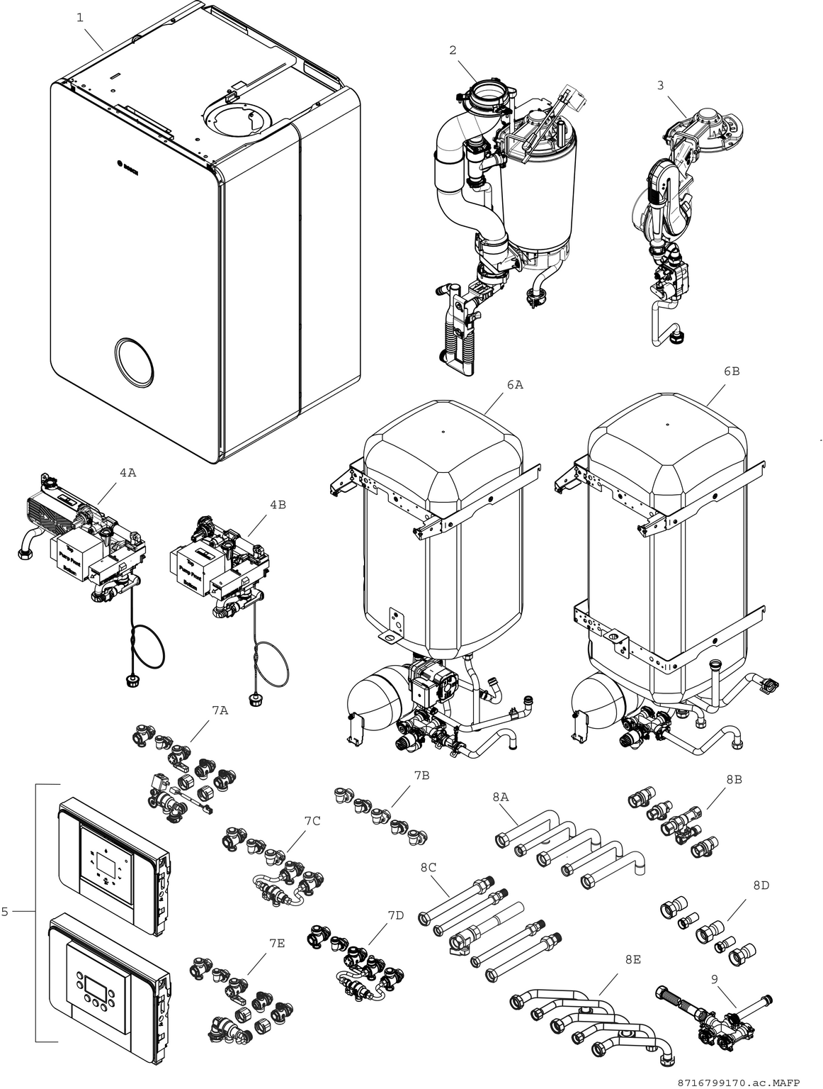 Product Explosion Image for Condens 5300i WT