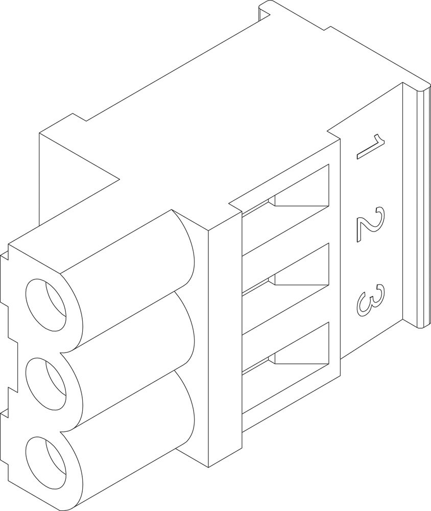 Borne de raccordement 3-pol ModBus rose