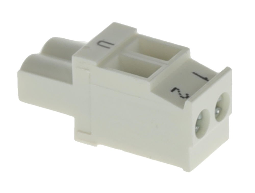 Borne de connexion 2-pol. U blanc