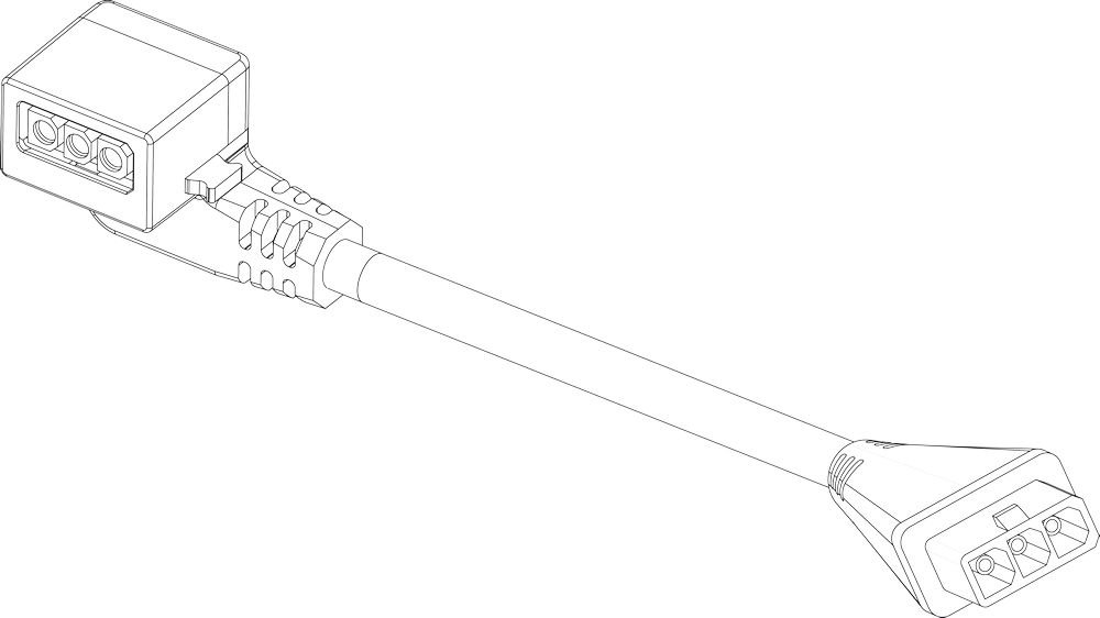 Pumpenkabel 250mm (Winkelstecker)